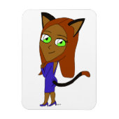 chibi catgirl magneet (Verticaal)
