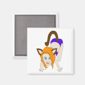 chibi catgirl magneet (Voorkant / Achterkant)