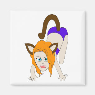 chibi catgirl magneet