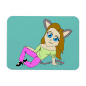 chibi catgirl magneet (Horizontaal)