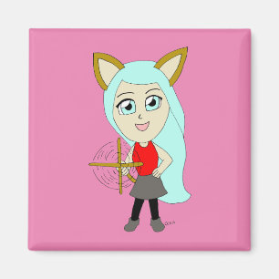 chibi catgirl magneet