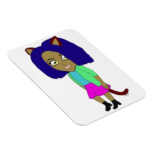 chibi catgirl magneet (Rechterzijde)