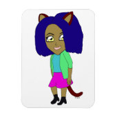 chibi catgirl magneet (Verticaal)