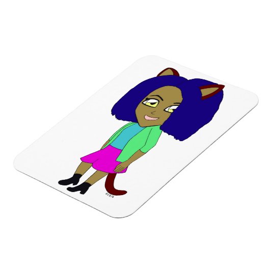 chibi catgirl magneet (Linkerzijde)