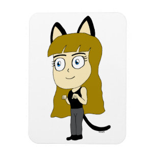 chibi catgirl magneet
