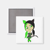 chibi catgirl magneet (Voorkant / Achterkant)