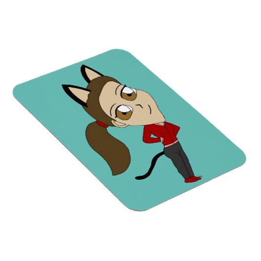 chibi catgirl magneet (Rechterzijde)