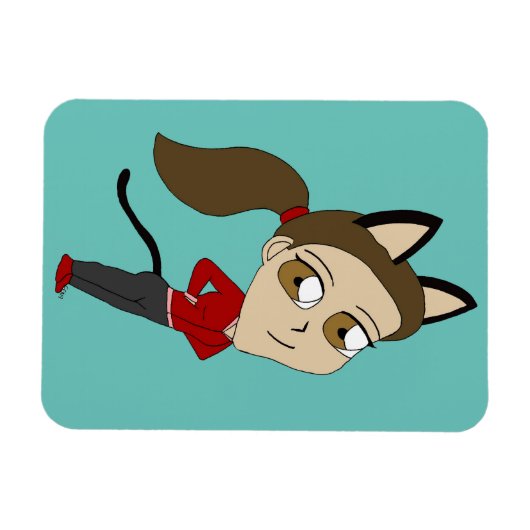 chibi catgirl magneet (Horizontaal)