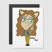 chibi catgirl magnet (Voorkant / Achterkant)