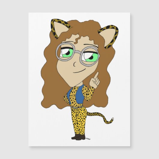 chibi catgirl magnet (Voorkant)