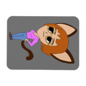 chibi catgirl magnet magneet (Horizontaal)