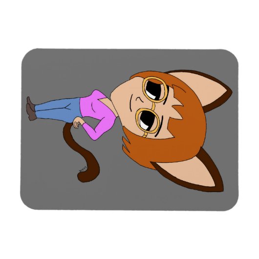chibi catgirl magnet magneet (Horizontaal)