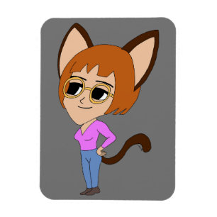 chibi catgirl magnet magneet
