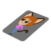 chibi catgirl magnet magneet (Linkerzijde)