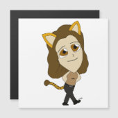 chibi catgirl Magnetische Kaart (Voorkant / Achterkant)