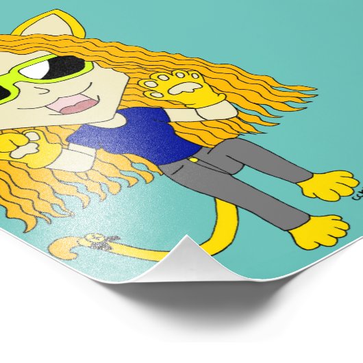 Chibi Catgirl met poten Foto Afdruk (Hoek)