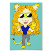 Chibi Catgirl met poten Foto Afdruk (Voorkant)