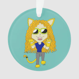 Chibi Catgirl met poten Ornament