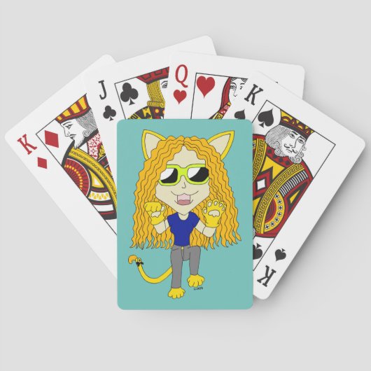 Chibi Catgirl met poten Pokerkaarten (Achterkant)