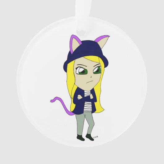 chibi catgirl ornament (voorkant)