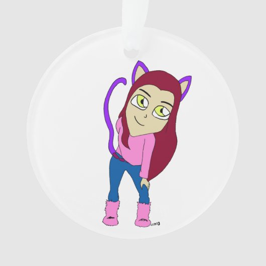 chibi catgirl ornament (voorkant)