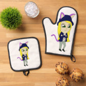 chibi catgirl ovenwant & pannenlap set (Top down)