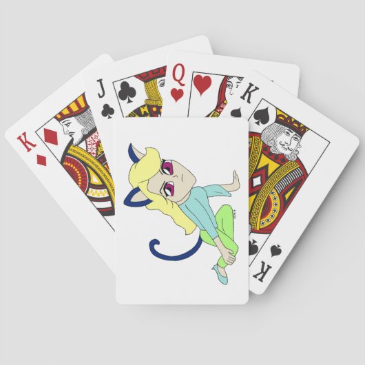 chibi catgirl pokerkaarten (Achterkant)