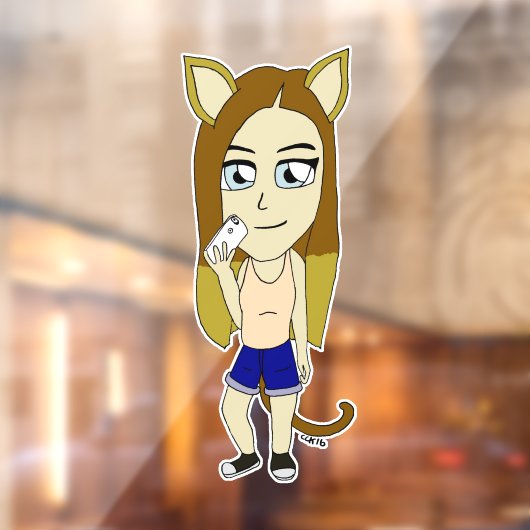 Chibi Catgirl Raamsticker (Vel 2)