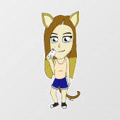 Chibi Catgirl Raamsticker (Vel)