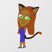 chibi catgirl raamsticker (Vel)