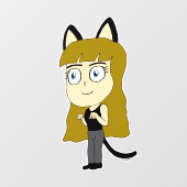 chibi catgirl raamsticker (Vel)