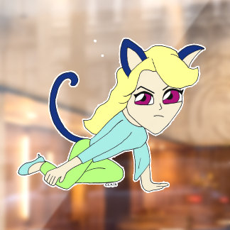 chibi catgirl raamsticker