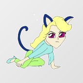 chibi catgirl raamsticker (Vel)