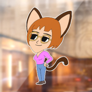 chibi catgirl raamsticker