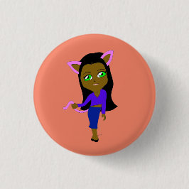 chibi catgirl ronde button 3,2 cm