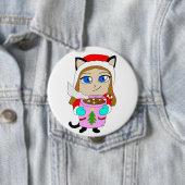 chibi catgirl ronde button 4,0 cm (In situ)