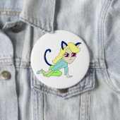 chibi catgirl ronde button 4,0 cm (In situ)