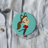 chibi catgirl ronde button 4,0 cm (In situ)