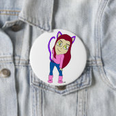 chibi catgirl ronde button 4,0 cm (In situ)