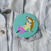 chibi catgirl ronde button 4,0 cm (In situ)