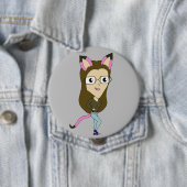 chibi catgirl ronde button 4,0 cm (In situ)