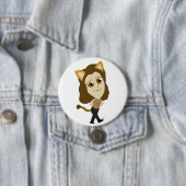 chibi catgirl ronde button 7,6 cm (In situ)