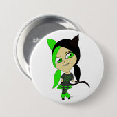 chibi catgirl ronde button 7,6 cm (Voorkant /achterkant)