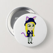 chibi catgirl ronde button 7,6 cm (Voorkant /achterkant)