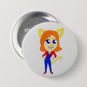 chibi catgirl ronde button 7,6 cm (Voorkant /achterkant)