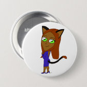 chibi catgirl ronde button 7,6 cm (Voorkant /achterkant)