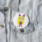 chibi catgirl ronde button 7,6 cm (In situ)