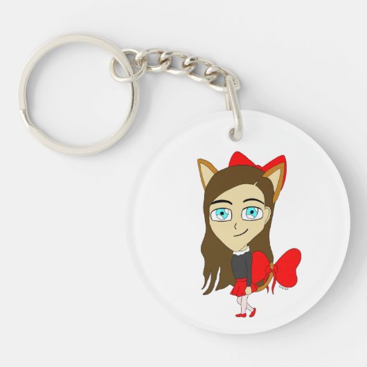 chibi catgirl sleutelhanger (Voorkant)