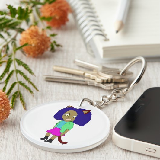 chibi catgirl sleutelhanger (Voorkant Rechts)