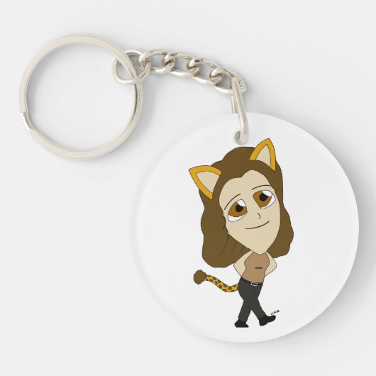 chibi catgirl sleutelhanger (Voorkant)